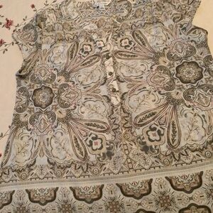 Croft & Barrow Geometric Pattern Blouse